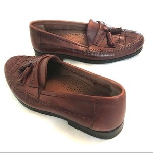 Giorgio Brutini Brown Leather Tassel Loafers